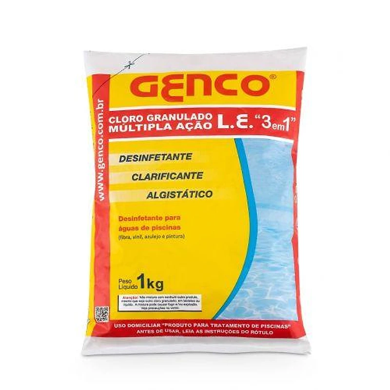 Cloro Granulado Múltipla Ação 3 em 1 1kg Genco 451004A — Campinas