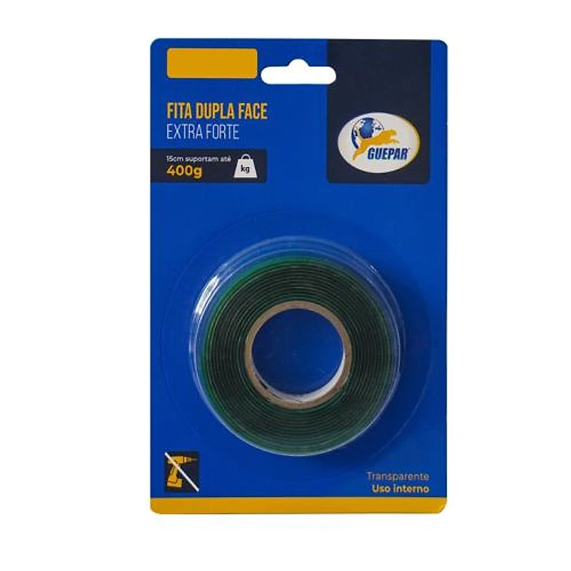 Fita Dupla Face Acrílica Interna 12mm x 2m Guepar Fixa Forte 861-43004 — Campinas