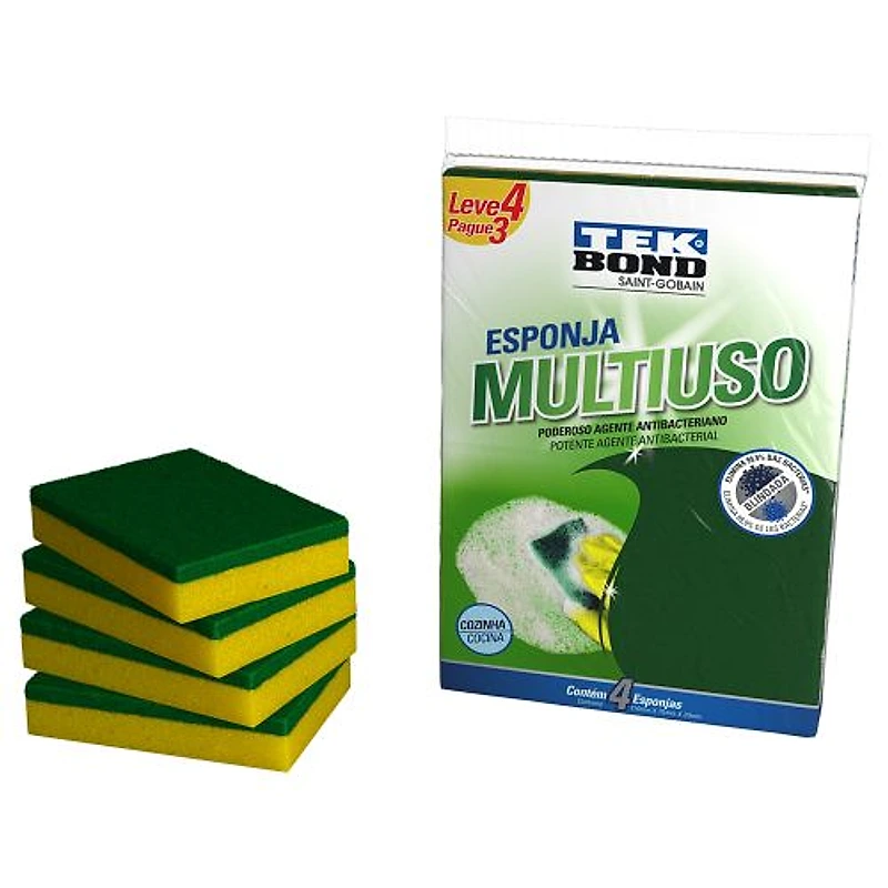 Esponja Multiuso Tek Bond com 4 Peças — Campinas