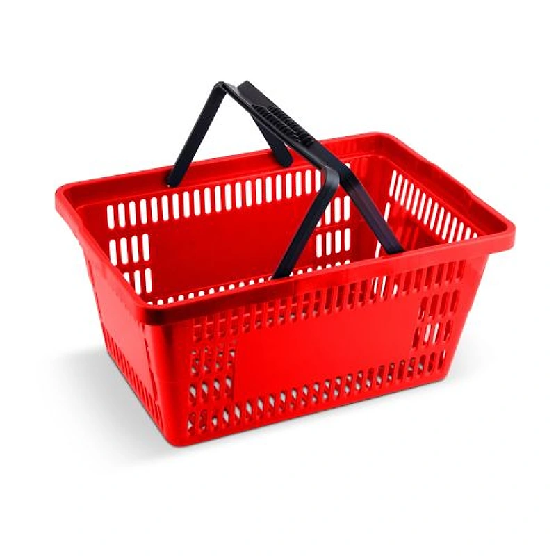 Cesto Expositor Plástico Vermelho 16 Litros com Alça (42x29x20cm) Roma (6055 2) — Campinas