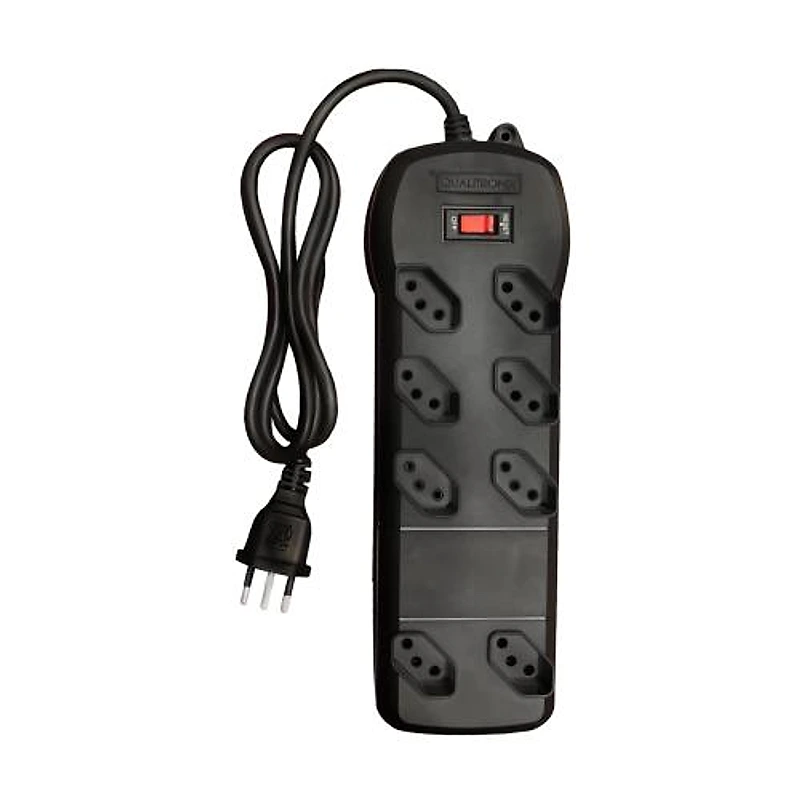 Filtro de Linha 8 Tomadas 1,20m Bivolt Preto Qualitronix — Campinas