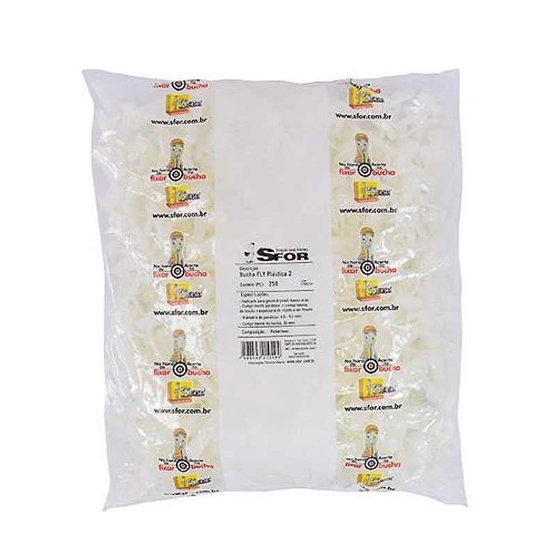 Bucha para Gesso e Drywall Fly 2 (250 peças) Sfor — Campinas