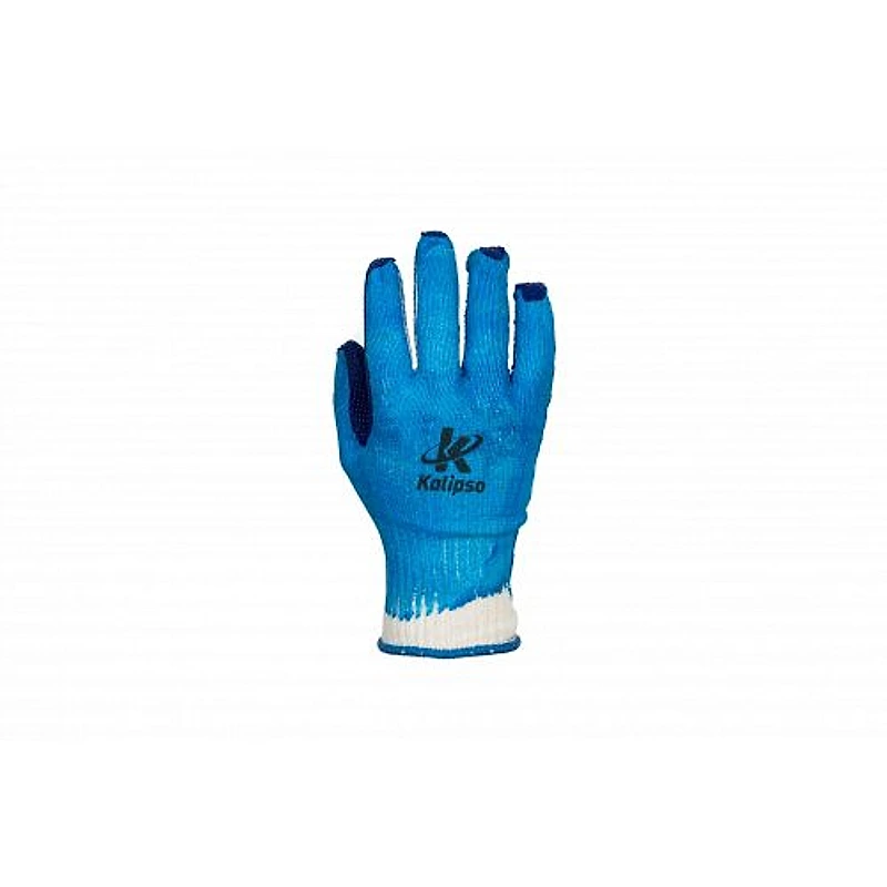 Luva Tricotada Emborrachada Azul Tamanho XG Kalipso Blue Grip (Par) — Campinas