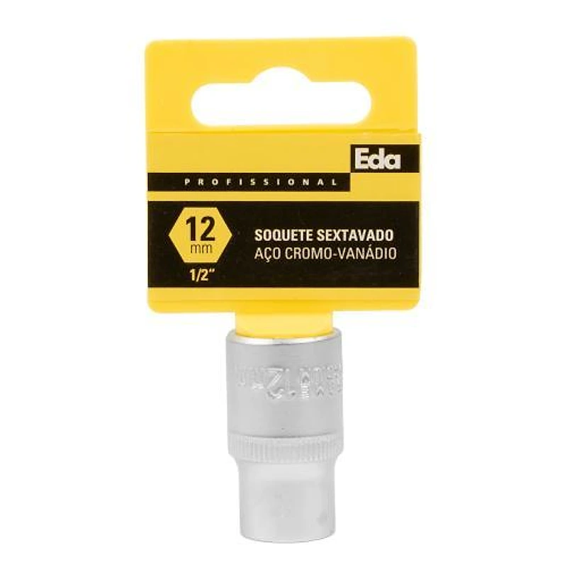 Soquete Sextavado Encaixe 1/2" (12,7mm) 12mm Eda — Campinas