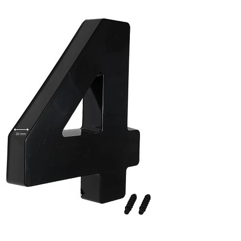Número Residencial 4 ABS Preto 15cm Lubian — Campinas