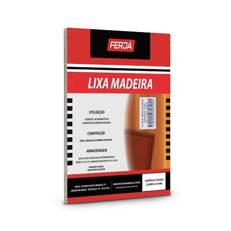 Lixa para Madeira Grão 220 Ferja A-220 FL0LN0821 — Campinas