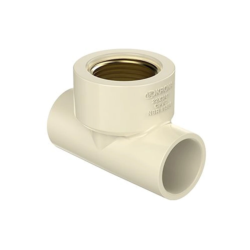 Tê de Transição CPVC Água Quente 22mm x 3/4" Ultraterm Krona — Campinas