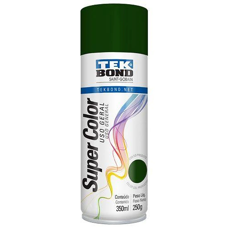 Tinta Spray Supercolor Uso Geral Verde Escuro 350ml Tekbond Tek Bond — Campinas