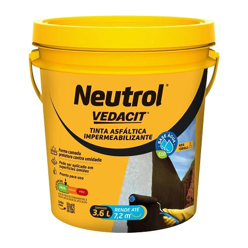 Neutrol Acqua Base Água Vedacit 3,6L — Campinas