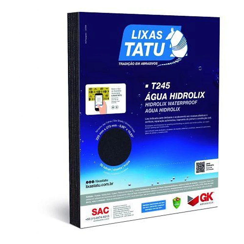 Lixa D'Água Grão 220 Hidrolix T245 — Campinas