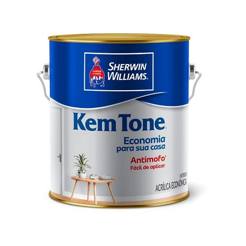 Tinta Acrílica Econômica Kem Tone Fosca Azul Céu Galão 3,6L — Campinas