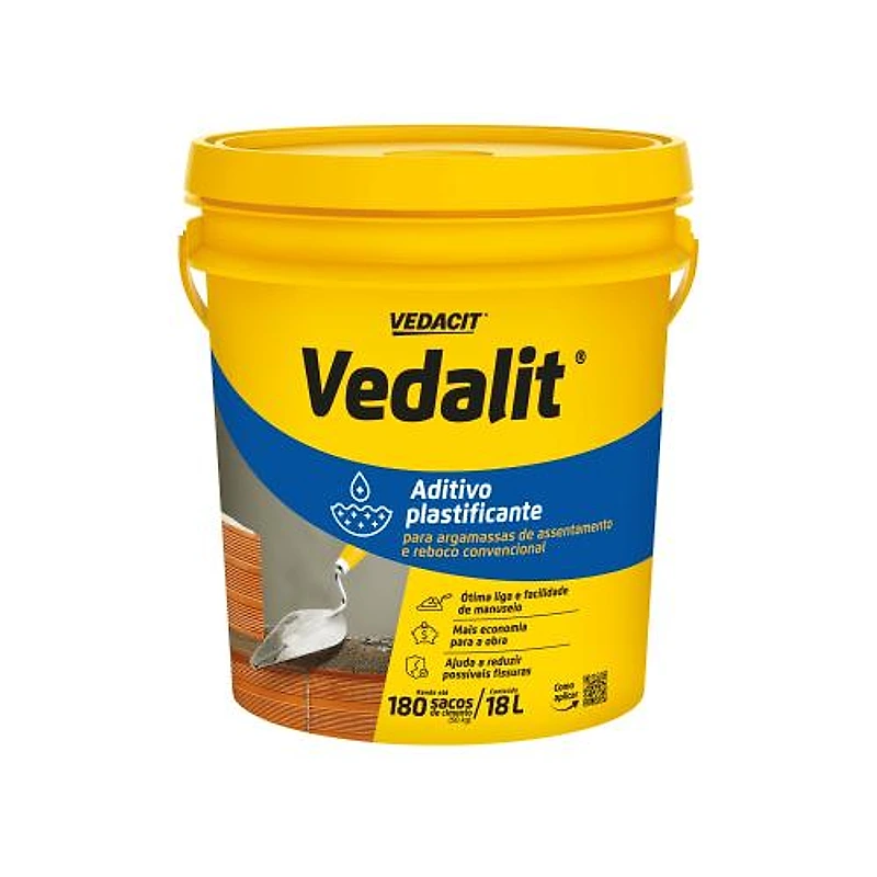 Aditivo Plastificante para Argamassa Vedalit 18kg Vedacit — Campinas