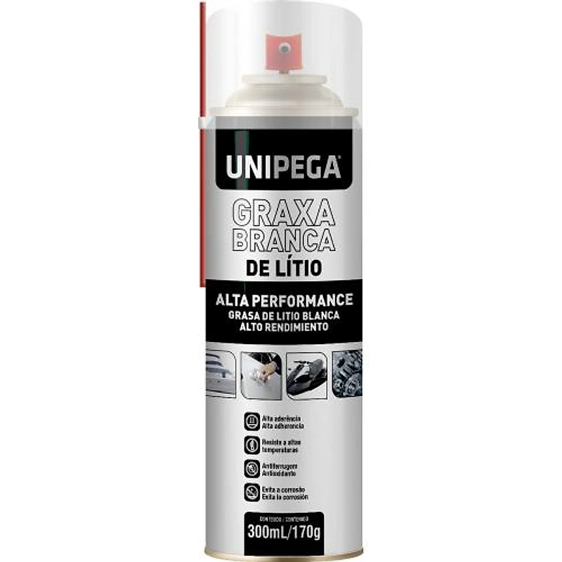 Graxa Branca Spray à Base de Lítio 300ml / 170g Unipega — Campinas