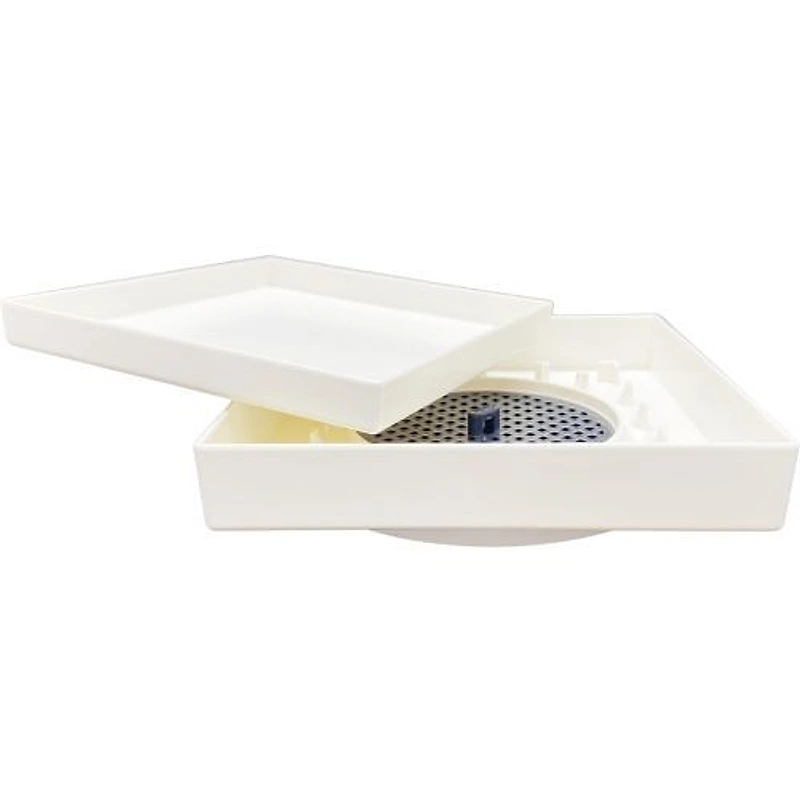 Ralo Invisível Quadrado 15x15cm Branco Rebouças — Campinas