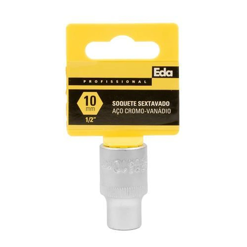Soquete Sextavado Encaixe 1/2" (12,7mm) 10mm Eda — Campinas