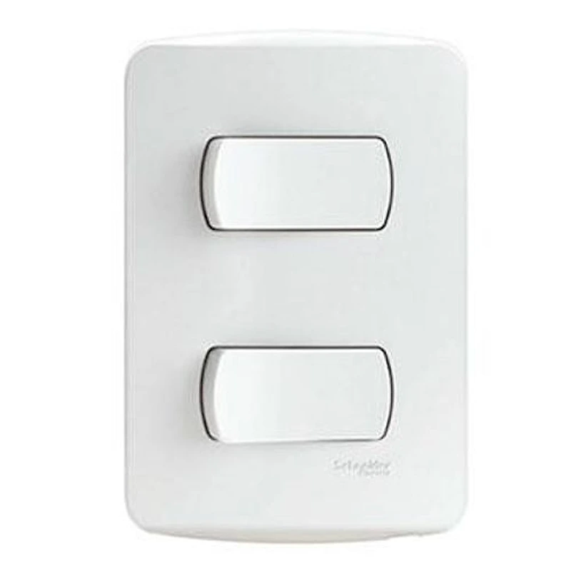 Conjunto Dois Interruptores Paralelos 4x2 Branco Miluz Schneider — Campinas