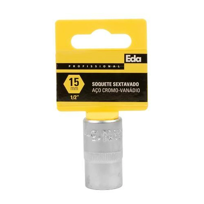 Soquete Sextavado Encaixe 1/2" (12,7mm) 15mm Eda — Campinas