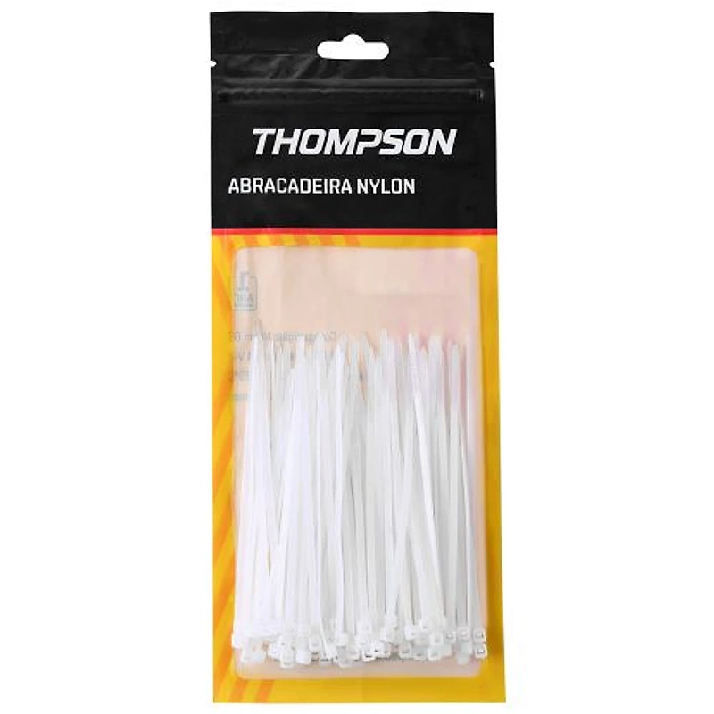 Abraçadeira de Nylon Branca 2,5mm x 100mm Thompson — Campinas