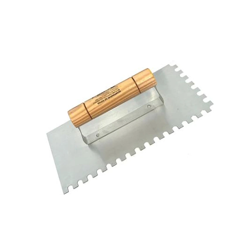 Desempenadeira de Aço Dentada 12x25,5cm com Cabo de Madeira Compel — Campinas