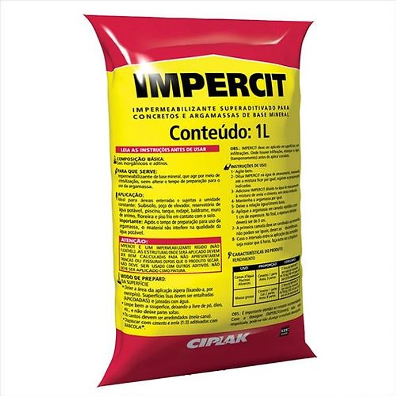 Aditivo Impermeabilizante Impercit Ciplak 1L Sachê — Campinas