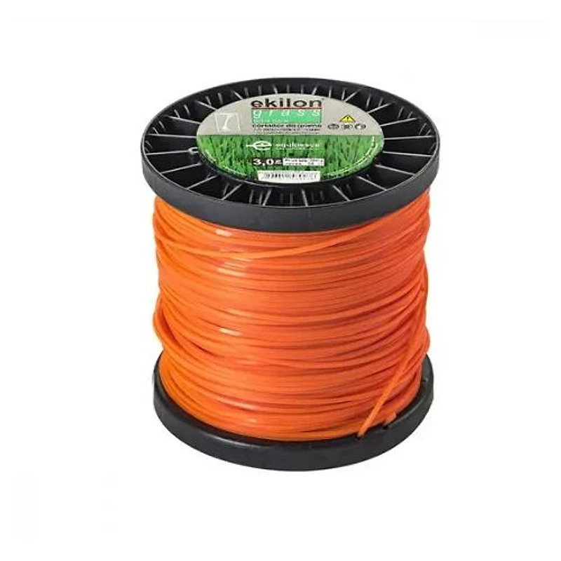 Fio de Nylon para Cortador de Grama Quadrado 3,0 mm x 116 m 1 kg Laranja Ekilon 007191 — Campinas
