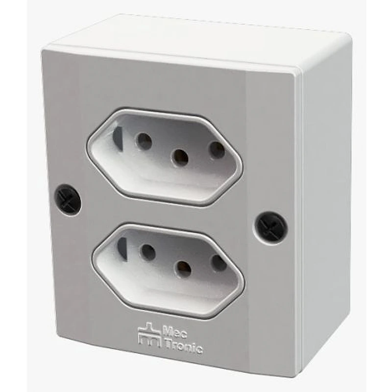 Conjunto Sobrepor 4x2 Branco com 2 Tomadas 20A Mill Mec — Campinas