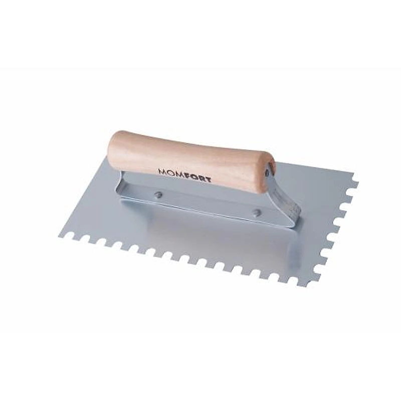 Desempenadeira de Aço Dentada 12x24cm Cabo Plástico Momfort — Campinas