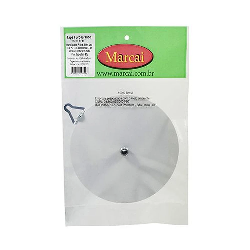 Tapa Furo para Caixinha de Luz 140mm Branco Marcai — Campinas