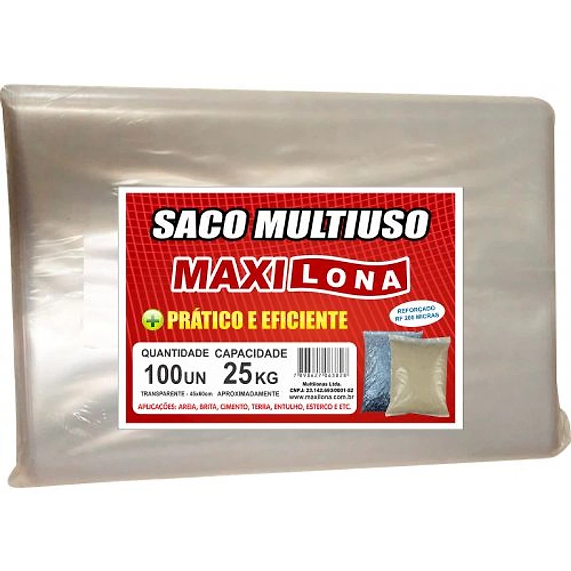 Saco Multiuso Transparente 45x60cm com 100 Peças Maxilona — Campinas