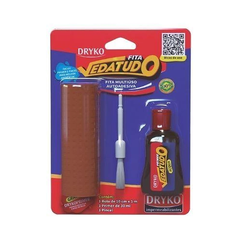 Vedatudo Fita Multiuso Adesiva Terracota 10cm x 1m — Campinas