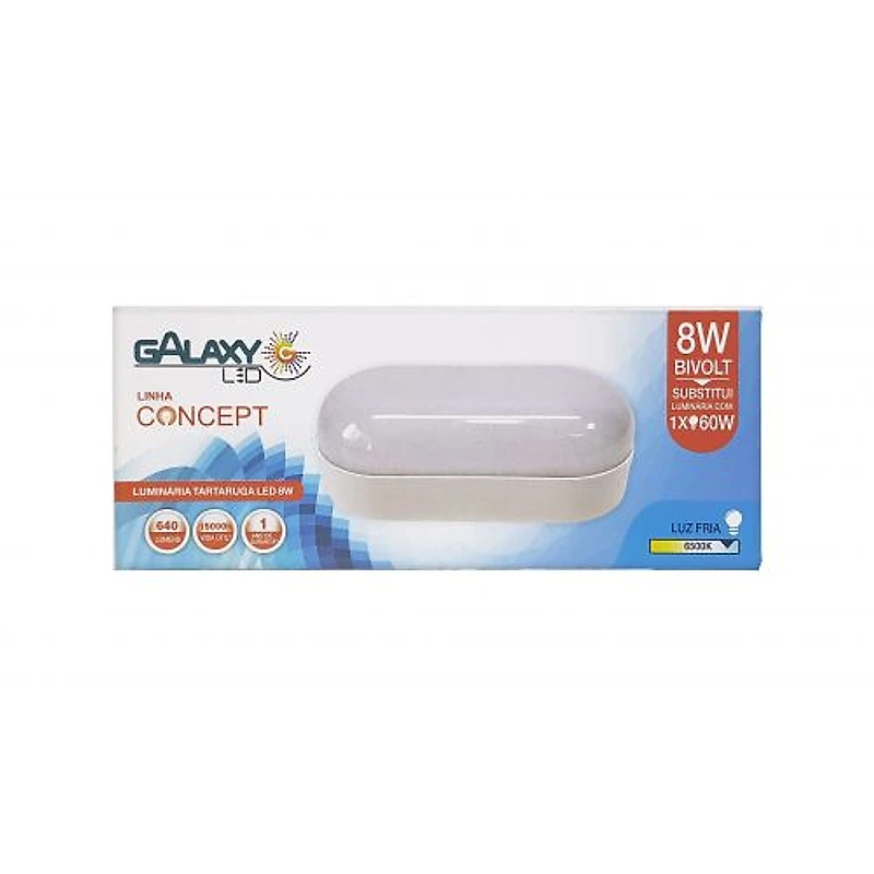 Tartaruga PVC LED 8W Branca Fria 6500K IP65 Galaxy 3651 — Campinas