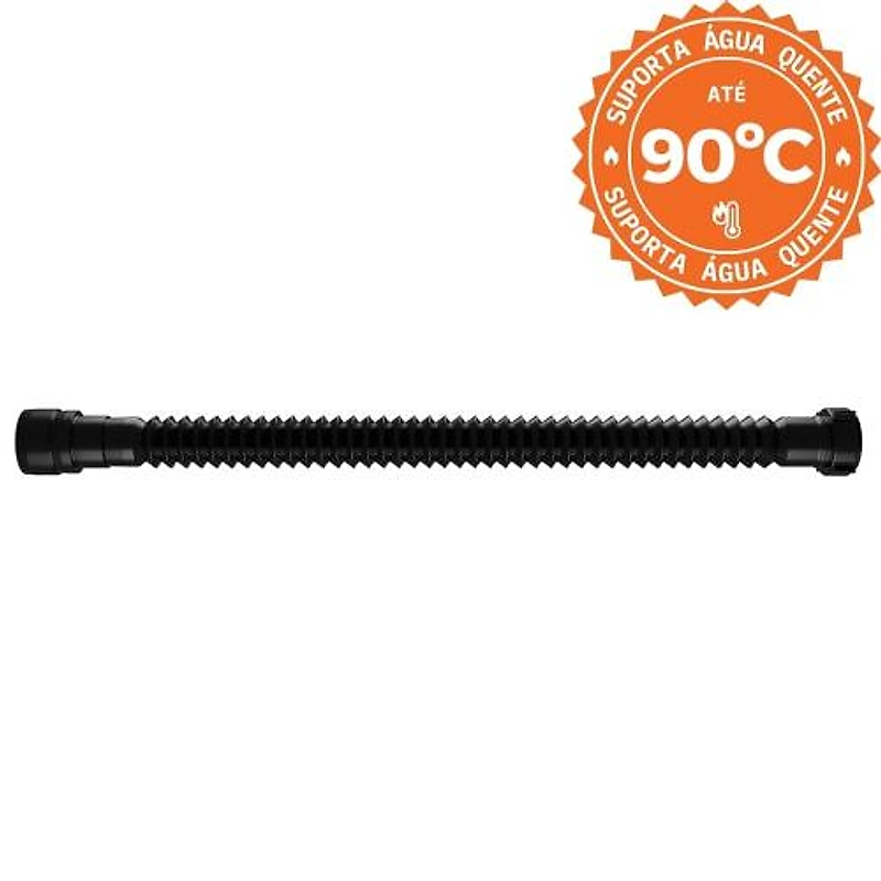 Sifão Flexível Preto com Anel PVC Astra — Campinas