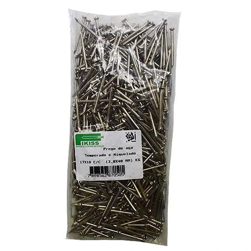 Prego de Aço Niquelado Com Cabeça 18x27 ( com 1kg) Vj — Campinas