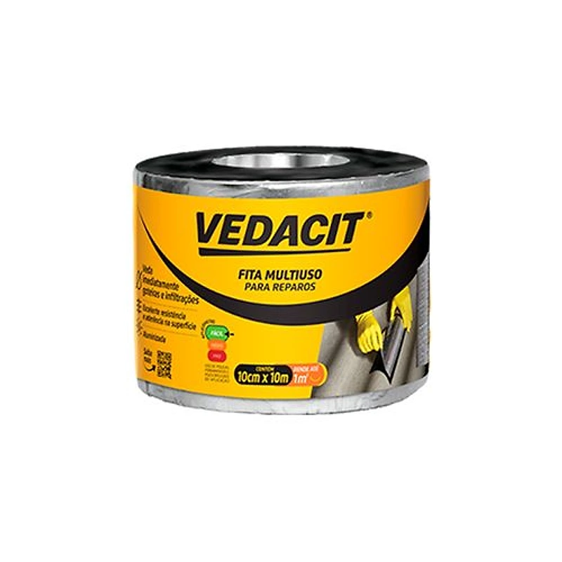 Vedacit Fita Multiuso Adesiva com Alumínio 10cm x 10m — Campinas