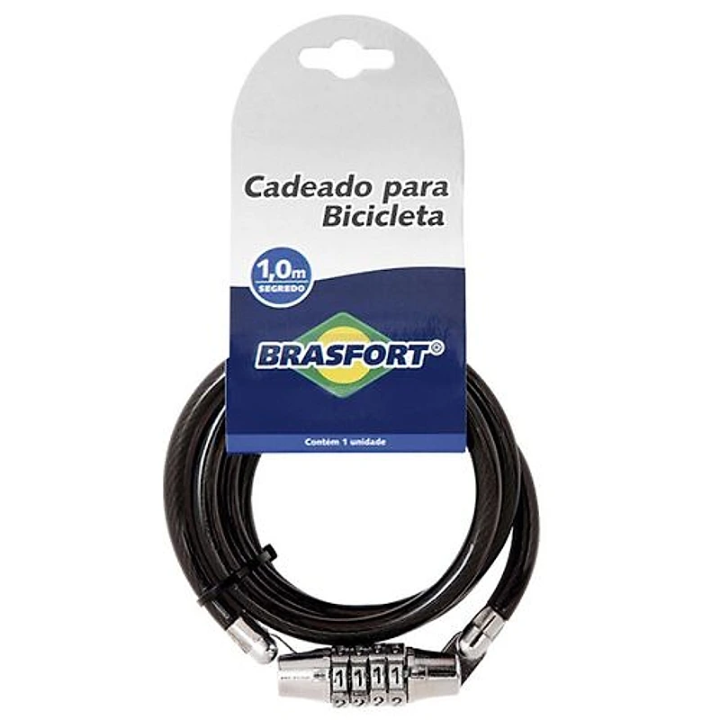 Cadeado para Bike Brasfort com Segredo 8mm x 1,00m 7017 — Campinas