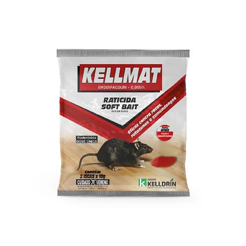 Raticida Soft Bait 20g 2x10g Kellmat Kelldrin — Campinas