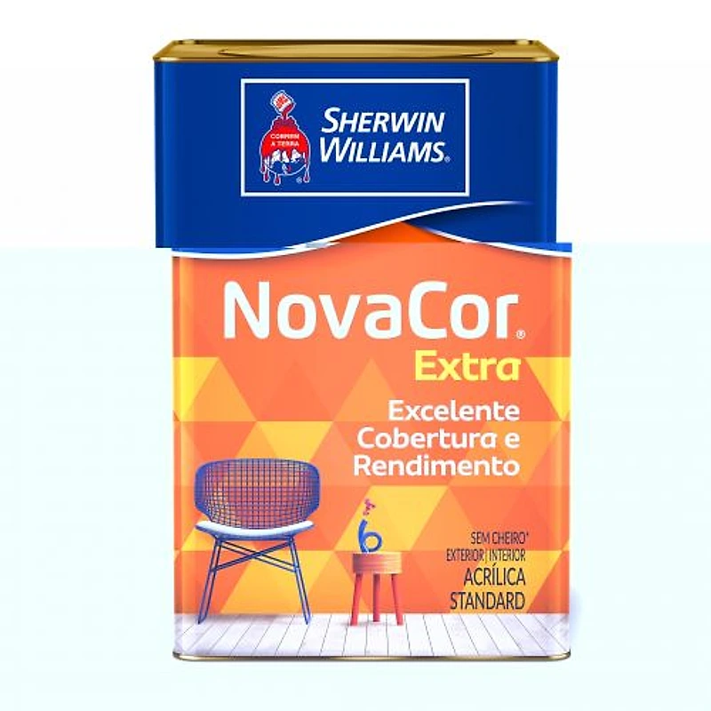 Tinta Acrílica Standard Novacor Extra Fosca Amarelo Sol Lata 18L — Campinas