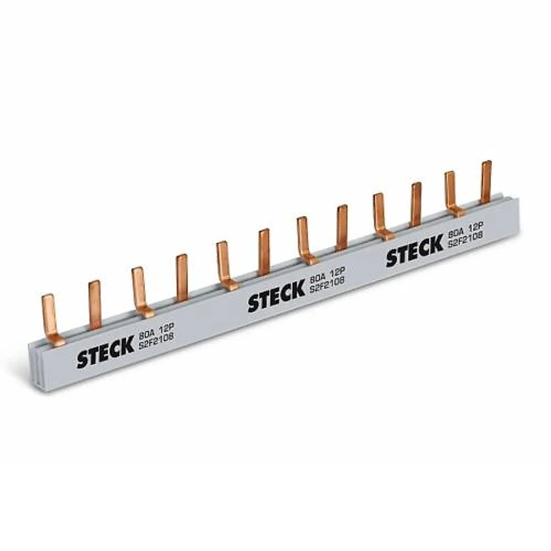 Barramento Pente DIN Trifásico 2P 80A 19 Polos Steck S2F320B — Campinas