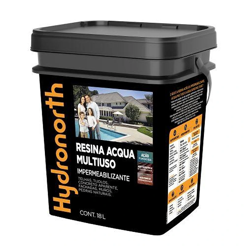 Resina Acqua Multiuso Base Água Fosca Incolor 18L Hydronorth — Campinas