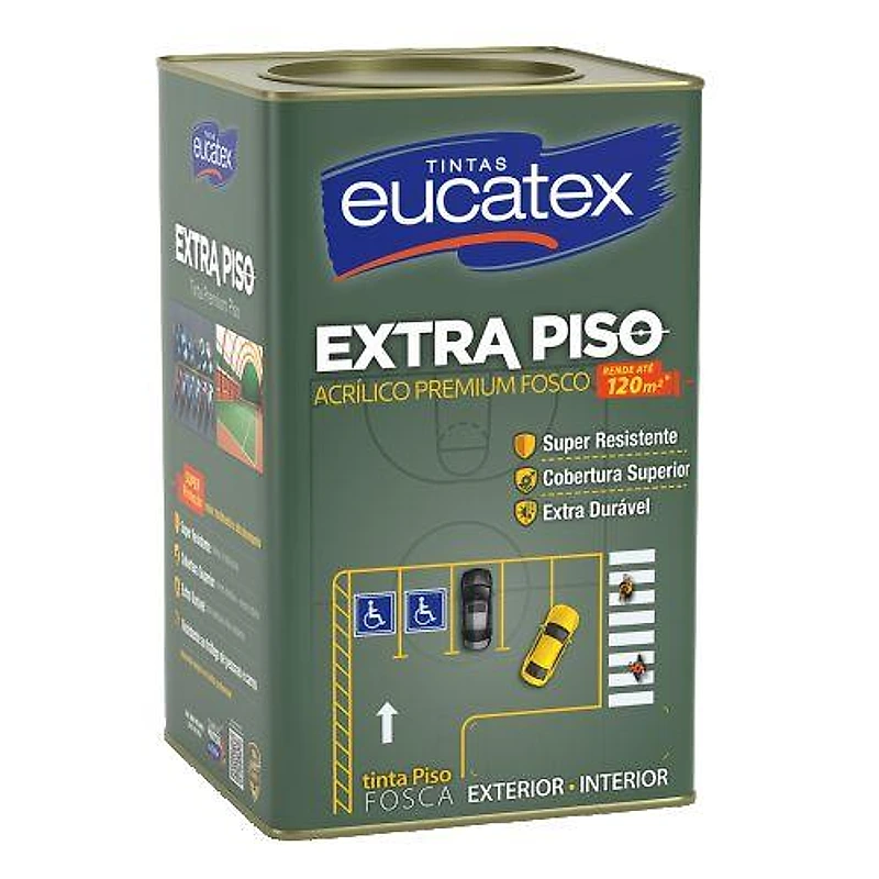 Tinta Acrílica Extra para Piso Eucatex Fosco Azul Lata 18L — Campinas