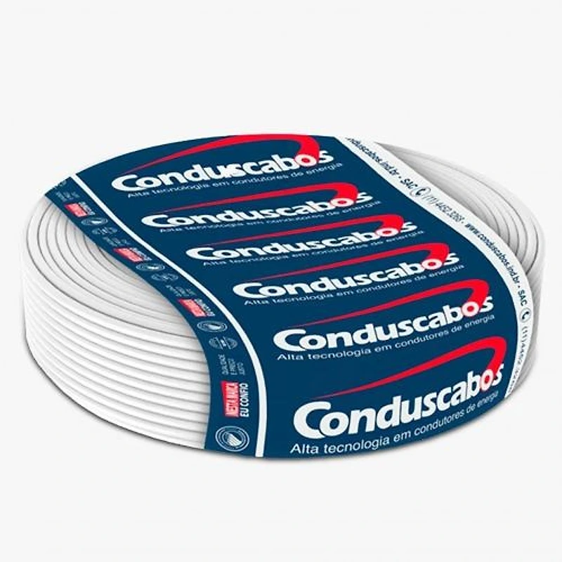 Cabo Flexível 6mm² Branco Rolo 100m Conduscabos — Campinas