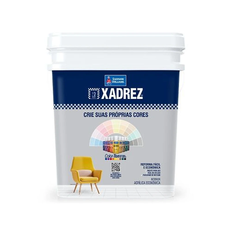 Tinta Acrílica Econômica Xadrez Fosca Branco 15 Litros — Campinas