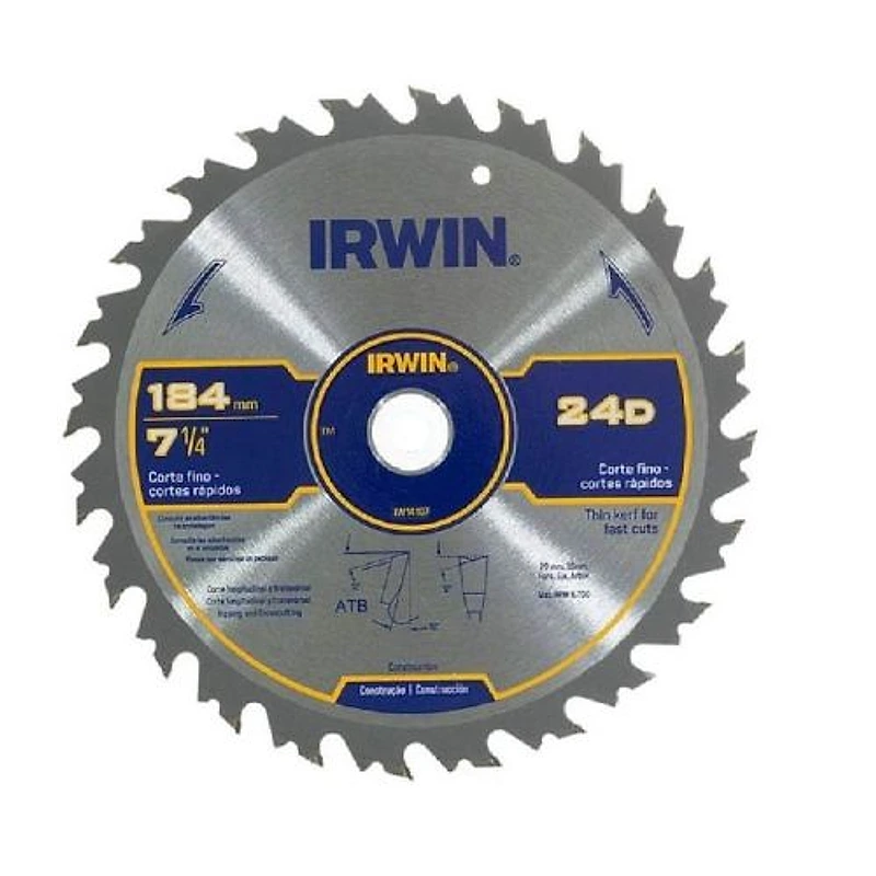 Disco de Serra Circular com Wídea 7.1/4" 24 Dentes Irwin — Campinas