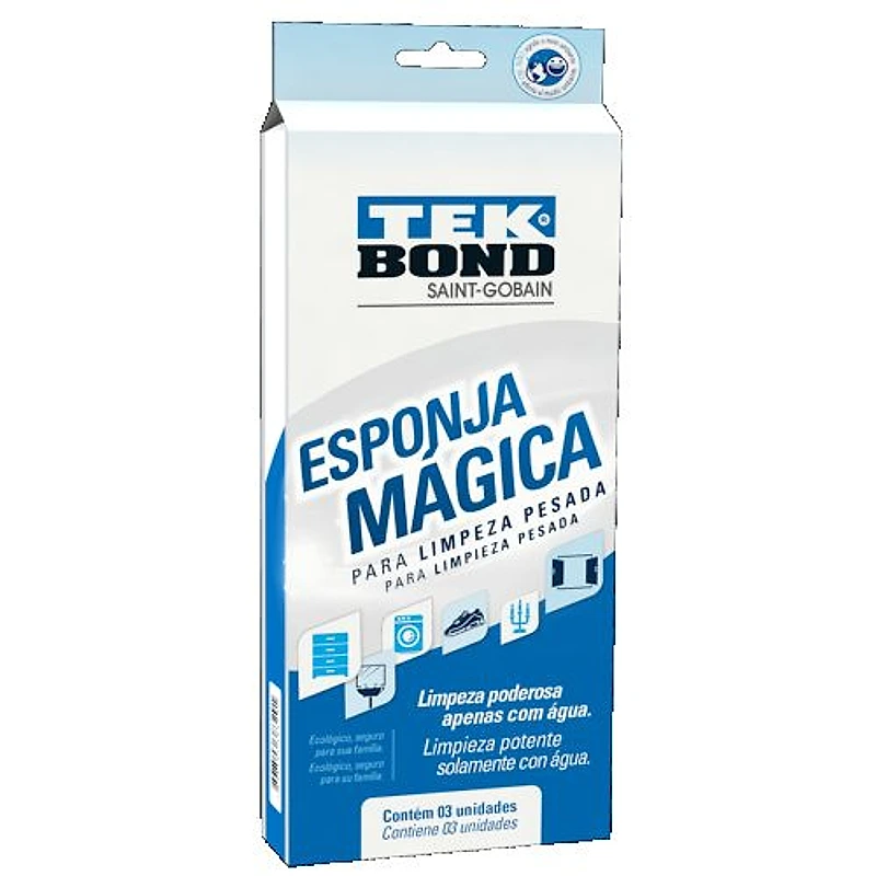 Esponja Mágica Tek Bond com 3 Peças 100x70x30mm — Campinas