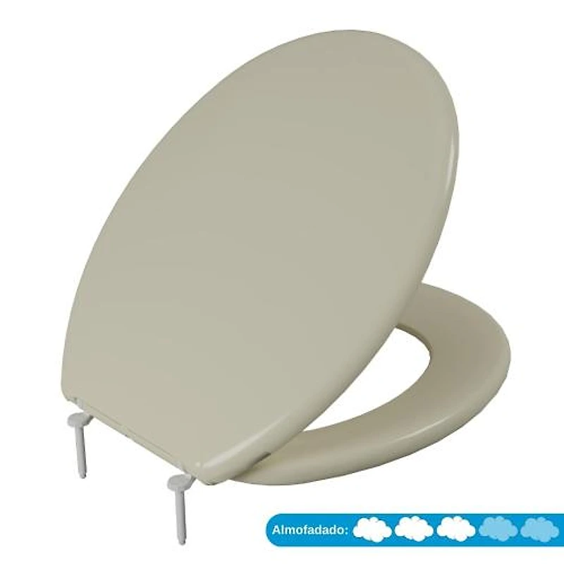 Assento Sanitário Almofadado Slim Oval Bege Taj Astra Cod. TAJ/AS*BG8 — Campinas
