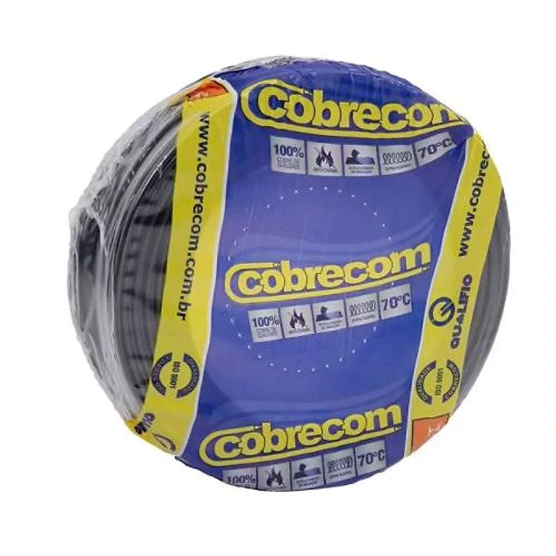 Cabo Flexível 4mm² 750V Preto Rolo 100m Cobrecom — Campinas
