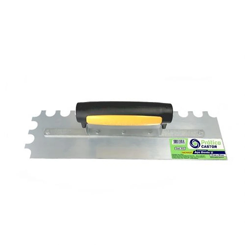 Desempenadeira de Aço Dentada 10x35cm Dente U Prática Castor — Campinas