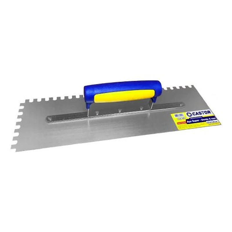 Desempenadeira de Aço Dentada 12x40cm Cabo Emborrachado Castor — Campinas