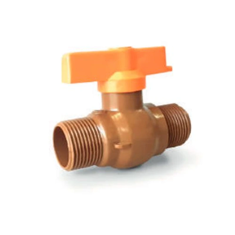 Registro de Esfera Roscável 1/2" com Rosca Externa em PVC Marrom Bianplast — Campinas
