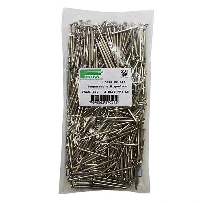 Prego de Aço Niquelado Com Cabeça 17x21 ( com 1kg) Vj — Campinas
